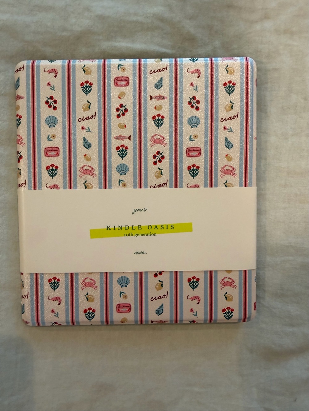 10th Gen Protective Cover - Floral Stripe Pink & Blue